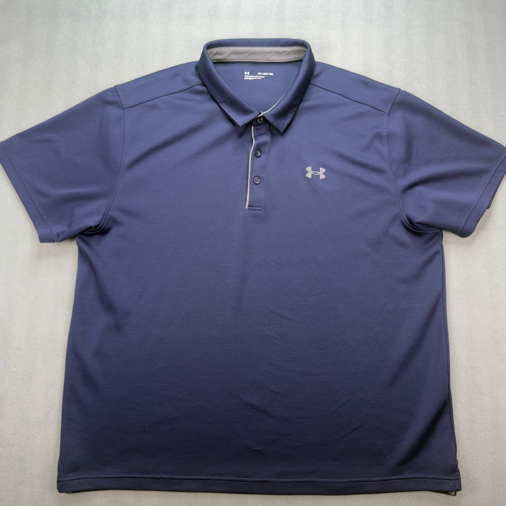 Under Armour Loose Fit Performance Polo Shirt Navy Blue 3XL